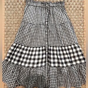 🚫SOLD🚫 THE GREAT. Gingham cotton midi skirt